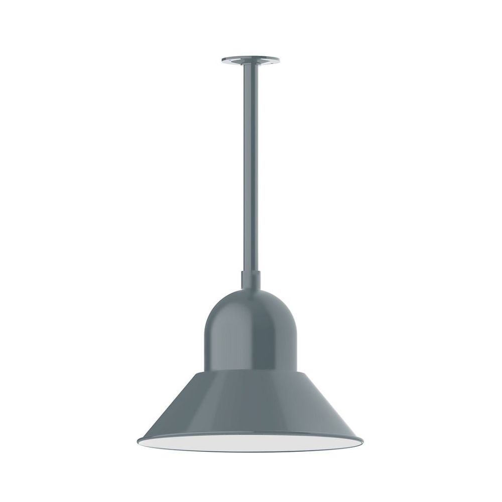 Montclair Lightworks STB125-40-T30-L13 16" Prima, stem mount with canopy, Slate Gray
